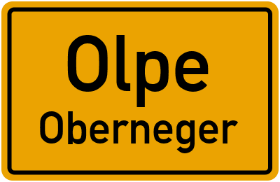 Straßenverzeichnis Olpe Oberneger