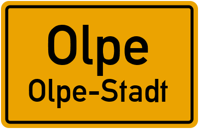 Straßenverzeichnis Olpe Olpe-Stadt