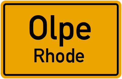 Straßenverzeichnis Olpe Rhode