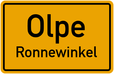 Straßenverzeichnis Olpe Ronnewinkel