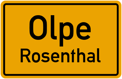 Ortsschild Olpe Rosenthal