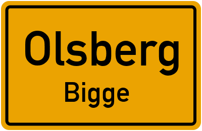 Ortsschild Olsberg Bigge