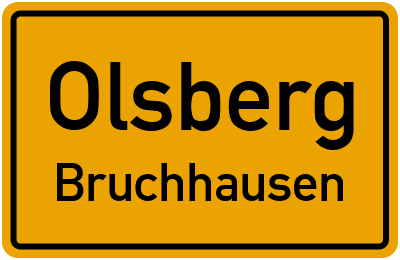 Ortsschild Olsberg Bruchhausen