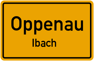 Ortsschild Oppenau Ibach