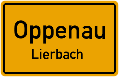 Ortsschild Oppenau Lierbach