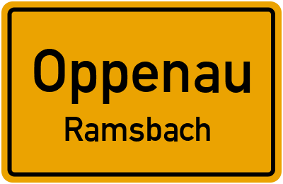 Ortsschild Oppenau Ramsbach