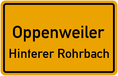 Straßenverzeichnis Oppenweiler Hinterer Rohrbach