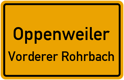Straßenverzeichnis Oppenweiler Vorderer Rohrbach