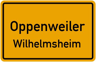 Straßenverzeichnis Oppenweiler Wilhelmsheim