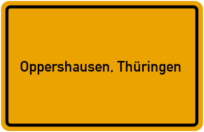 Ortsschild von Gemeinde Oppershausen, Thüringen in Thüringen