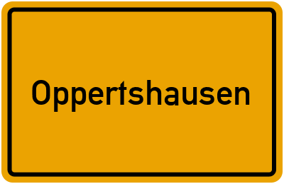 Ortsschild von Gemeinde Oppertshausen in Rheinland-Pfalz