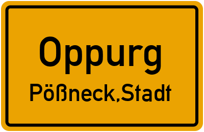 Straßenverzeichnis Oppurg Pößneck,Stadt