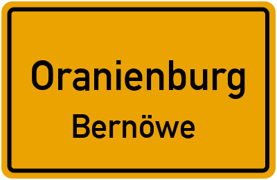 Straßenverzeichnis Oranienburg Bernöwe