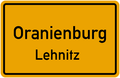 Straßenverzeichnis Oranienburg Lehnitz