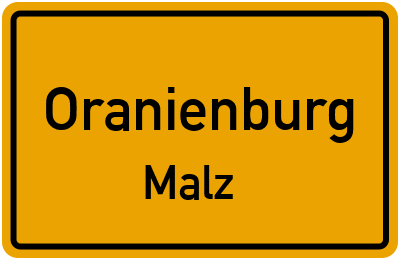 Straßenverzeichnis Oranienburg Malz