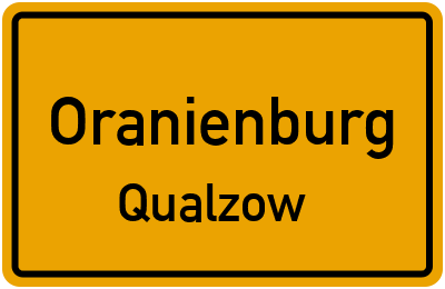 Straßenverzeichnis Oranienburg Qualzow