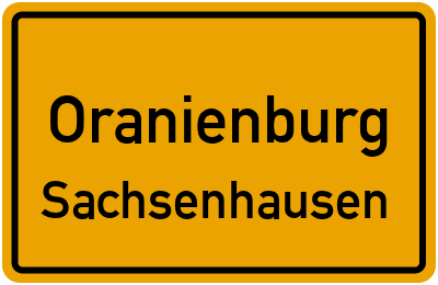 Straßenverzeichnis Oranienburg Sachsenhausen