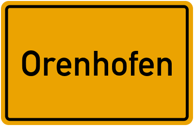 Ortsschild von Gemeinde Orenhofen in Rheinland-Pfalz