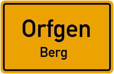 Straßenverzeichnis Orfgen Berg
