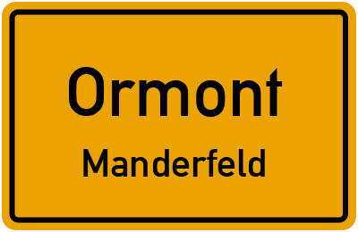 Straßenverzeichnis Ormont Manderfeld