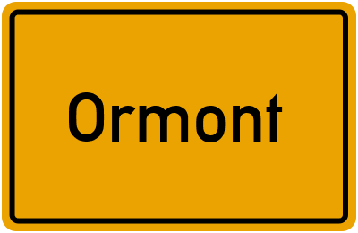 Ortsschild von Gemeinde Ormont in Rheinland-Pfalz