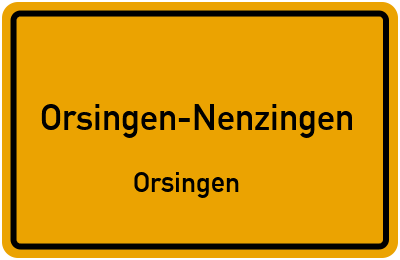 Ortsschild Orsingen-Nenzingen Orsingen