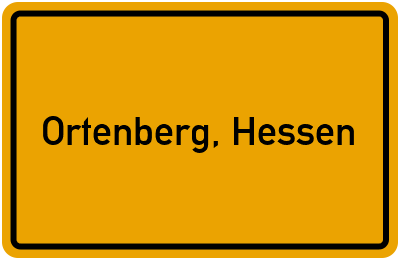 Ortsschild von Stadt Ortenberg, Hessen in Hessen