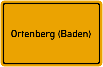 Ortsschild von Gemeinde Ortenberg (Baden) in Baden-Württemberg