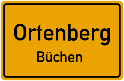 Ortsschild Ortenberg Büchen