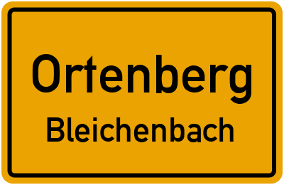 Ortsschild Ortenberg Bleichenbach