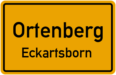 Ortsschild Ortenberg Eckartsborn