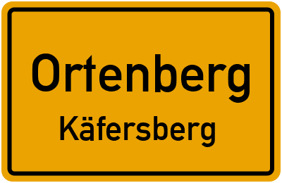 Ortsschild Ortenberg Käfersberg