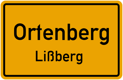 Ortsschild Ortenberg Lißberg