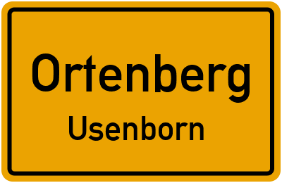 Ortsschild Ortenberg Usenborn