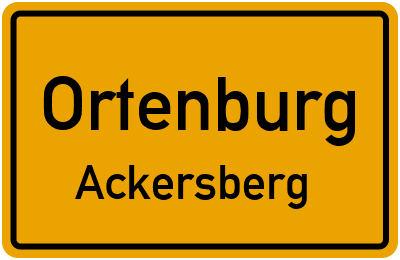 Ortsschild Ortenburg Ackersberg