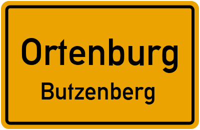 Ortsschild Ortenburg Butzenberg