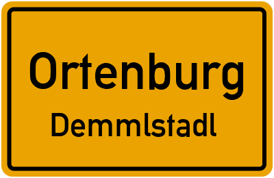Ortsschild Ortenburg Demmlstadl
