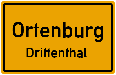 Ortsschild Ortenburg Drittenthal