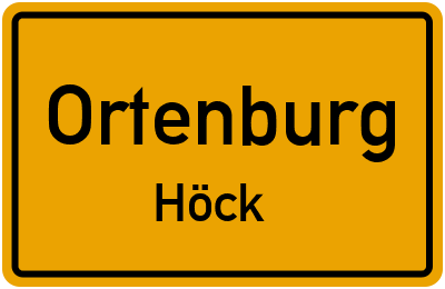 Ortsschild Ortenburg Höck