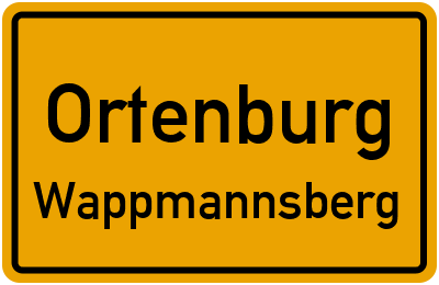 Ortsschild Ortenburg Wappmannsberg