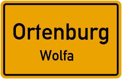Ortsschild Ortenburg Wolfa