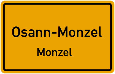 Straßenverzeichnis Osann-Monzel Monzel