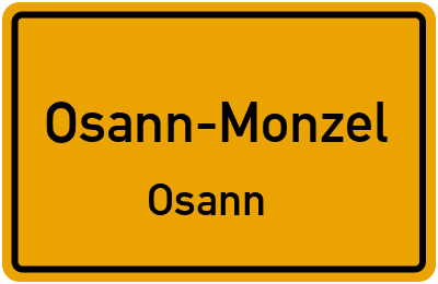 Straßenverzeichnis Osann-Monzel Osann