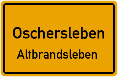 Straßenverzeichnis Oschersleben Altbrandsleben