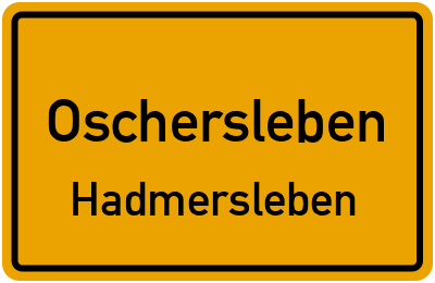 Straßenverzeichnis Oschersleben Hadmersleben