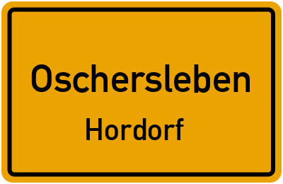Straßenverzeichnis Oschersleben Hordorf