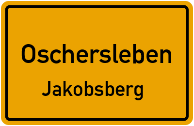 Straßenverzeichnis Oschersleben Jakobsberg