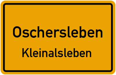 Straßenverzeichnis Oschersleben Kleinalsleben