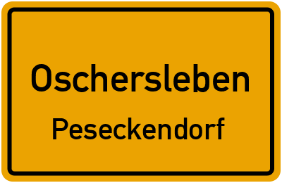 Straßenverzeichnis Oschersleben Peseckendorf