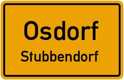 Straßenverzeichnis Osdorf Stubbendorf
